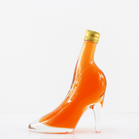 Bouteille de liqueur en verre en forme de talons hauts de 200 ml