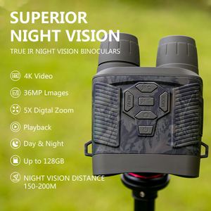 Binoculares de Visión Nocturna 36MP Video 4K Zoom Digital 5X Uso Diurno y Nocturno Resistentes a la Intemperie - Product Image 1