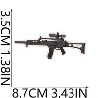 Vente en gros de nombreux types de pistolets à repasser sur des patchs de broderie pour sac Grands patchs Pistolet à broder