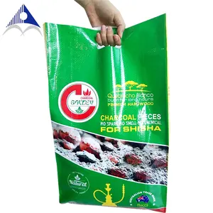 Bbq Hardwood Lump Coconut Shell Charcoal Briquettes Packaging Pp Woven Charcoal Bag 5kg
