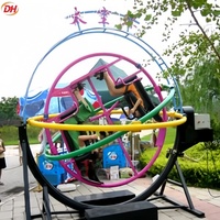 Manège Orbitron Électrique 6 Places à Rotation à 360 Degrés pour Parcs d'Attractions et Fêtes Foraines, Jeux de Gyroscope Humain Motorisé à Vendre