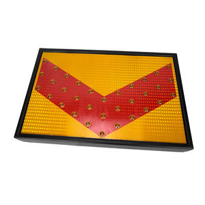 33 أضواء مرورية وامضة LED تعمل بالطاقة الشمسية مؤشر اتجاه السلامة على الطرق 3 م لوحة إشارة عاكسة لافتات تحذير حركة المرور - Product Image 2