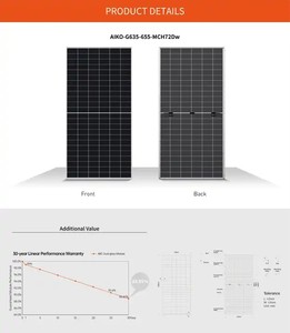 Modules solaires bifaciaux Aiko Solar Stellar à double vitrage BIPV Hbc, panneaux solaires ABC de type N, puissance supérieure, <span class=keywords><strong>LCOE</strong></span> inférieur, 620W-640W - Product Image 6