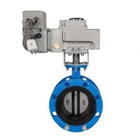 Vanne papillon électrique à bride en acier inoxydable série D671X avec disque en NBR