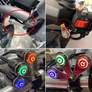 Có thể điều chỉnh <span class=keywords><strong>12V</strong></span> 24V không thấm nước <span class=keywords><strong>LED</strong></span> xe máy tay lái sừng nút thiết bị chuyển mạch tự trở lại điện xe Spotlight - Product Image 6