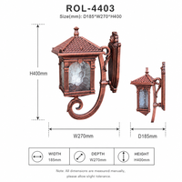 Lampe LED d'extérieur de style européen en aluminium, étanche, pour jardin, paysage, rétro, IP65, alimentation AC, cour, rue, hauteur 2,3 m