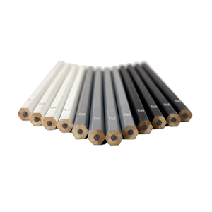 <span class=keywords><strong>Crayon</strong></span> en bois hexagonal élégant 2B - Design tricolore et logo personnalisé, certifié FSC EN71 ISO - Product Image 2