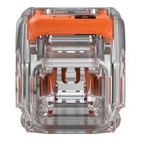 Borne de raccordement à levier 4 pôles WAGO 221 2411 authentique, connecteur rapide à ressort pour câbles, boîtier transparent pour usage domestique