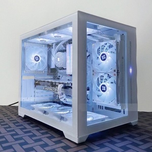 Nhà Máy Bán Hàng Trực Tiếp Nhịp Điệu Tuyết Trắng 360 Nước Làm Mát Bằng Bauhaus Mini 4090 Máy Tính Trường Hợp Dọc Cài Đặt ATX Cổ Máy Tính Để Bàn - Product Image 3