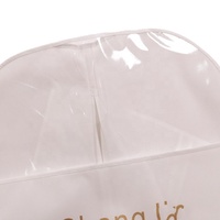 Sacs à vêtements non tissés imperméables en PVC avec fermeture à glissière, logo personnalisé, couverture de robe de mariée, emballage en tissu adapté aux voyages pour vêtements