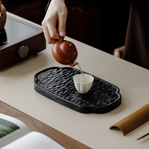 Guanlan Carbonized Walnut Wood <b>Tea</b> <b>Tray</b> Irregular Shape Dry Brewing Table For Kung Fu <b>Tea</b> Sets - Product Image 1