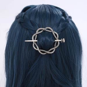 Horquilla de Pelo de Aleación con Forma de Serpiente Estilo Punk Retro Vikingo, Pinza de Pelo Versátil con Nudo Celta y Pentagrama Pagano para Mujer - Product Image 2