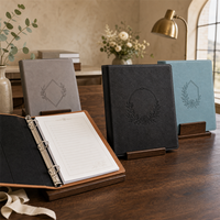 Planificateur de mariage personnalisé, 3 anneaux, portefeuille gravé au Laser, classeur à anneaux en cuir PU personnalisé