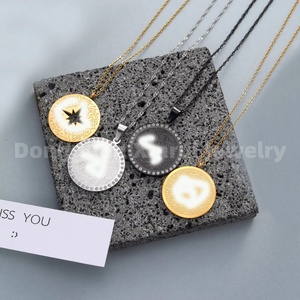 Religious Islam Muslim Jewelry Custom Engraved Arabic Quran Muslim Necklace Gold Stainless Steel Pendant Necklace Jewelry Sets - Product Image 4