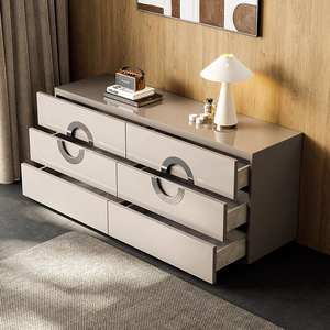 Gabinete de despensa de lujo moderno, cocina blanca, muebles de sala de estar, <span class=keywords><strong>aparador</strong></span>, gabinetes de 6 cajones - Product Image 3