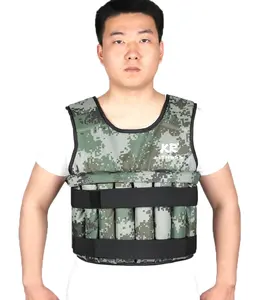 cheap camouflage oxford body sports weighted vest fitness training adjustable 10kg 15kg 20kg