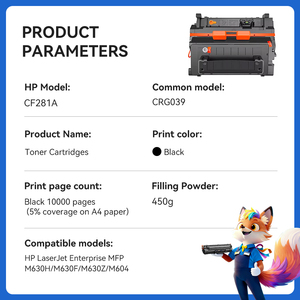 Fábrica al por mayor CF281A 281A 81A Cartuchos de impresora compatibles para <span class=keywords><strong>HP</strong></span> Laserjet Enterprise MFP M630h M630f Cartuchos de tóner - Product Image 2