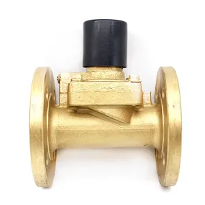 Brass flange high temperature and high pressure hydraulic water treatment solenoid valve