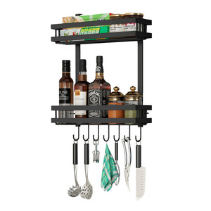 Étagère murale de rangement pour réfrigérateur Najie, support métallique multifonctionnel à suspendre, organisateur rectangulaire ZM003 - Product Image 3