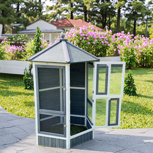 SDB011 Gabbia Voliera di Lusso Moderna e Grande in Legno da Terra Prodotti per Animali Domestici per Pappagalli Piccioni Casa per Animali - Product Image 5