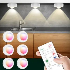 Dimmable Under Cabinet Led Night Wall Light Remote Control Switch Push Button Wardrobe Lamp For Stairs Kitchen Bathroom