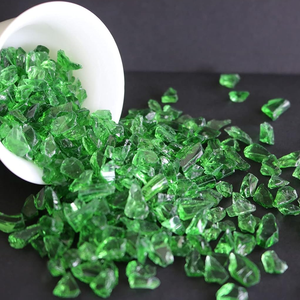 Große Dekorative Farbige Klare Glassteine für Garten-Landschaftsgestaltung, Handwerk, Aquarium, Solider Außenbereich-Mulch, Großpackung für Wohnzimmer und Badezimmer - Product Image 2