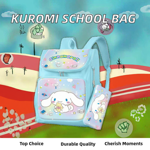 XUX Kawaii Girl Melody dibujos animados para <span class=keywords><strong>Kuromi</strong></span> Cinnamoroll <span class=keywords><strong>Mochila</strong></span> De felpa de gran capacidad de nailon con cremallera estudiante lápiz bolsa para la escuela - Product Image 2
