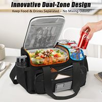 Sac isotherme tactique à double zone, 15L/20L, sac à lunch thermique étanche