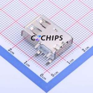 USB-U263-BJS USB Connector Through hole Component (THT) Connector Type-A USB 2.0 Female Side Insert - Product Image 2