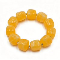 Bracelet de perles pour femmes, perles acryliques aux couleurs vibrantes, bracelet extensible élastique, bracelets épais, bijoux bohèmes pour l'été, la plage et les vacances