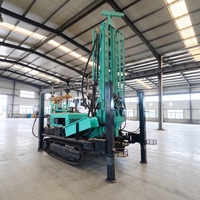 Machine de forage de puits d'eau 300m sur chenilles avec compresseur d'air pour projet d'approvisionnement en eau potable rural CE ISO Usine