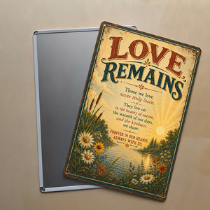 Plaque en métal vintage « <span class=keywords><strong>Poème</strong></span> d'amour commémoratif », style rustique vieilli, décoration murale pour salon et <span class=keywords><strong>jardin</strong></span> - Product Image 2