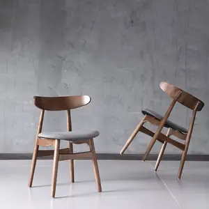 Sedia da pranzo in legno per ristorante moderno all'ingrosso personalizzato sedia da pranzo in legno in stile moderno nordico