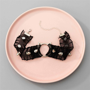 Harajukuสร้อยคอลูกไม้หญิงLolitaส่วนบุคคลPunk RivetแมวClavicle Chokerสร้อยคอสร้อยคอสําหรับผู้หญิง - Product Image 3