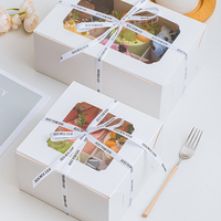 Boîtes à gâteaux en carton transparent avec fenêtre pour gâteaux, muffins, confiseries, cupcakes, donuts, contenants à emporter avec 4 et 6 compartiments