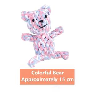 Düğüm Şeklinde Hayvan Figürlü Diş Kaşıyıcı İpli İnteraktif Çekme Oyuncağı Köpek Oyuncağı - Product Image 3