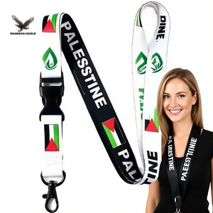 High Quality Bulk Cheap Custom Polyester Blank Logo Personalized Lanyard With Metal Clip