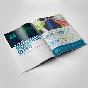 Oem Odm Kunden spezifische Werbung Promotion Fashion Magazine Voll farbiges Handbuch Broschüre Booklet Printing