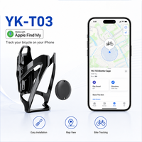 Portavasos de Seguridad para Bicicleta Todo en Uno con Ranura Integrada para Apple Find My Tracker, Portavasos Impermeable para Bicicleta, Aplicación para Android