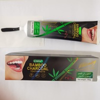 Capios 180g Dentifrice au charbon de bambou et menthe cristalline noire sans fluorure pour le blanchiment des dents, stock domestique, vente en gros Russie Europe