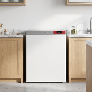 Congélateur vertical mini blanc à porte unique, dégivrage automatique, économe en énergie, capacité 98L, pour camping-car et hôtel – Fournisseur OEM/ODM - Product Image 1