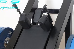 Máquina de <span class=keywords><strong>prensa</strong></span> de piernas y sentadillas hack de 45 grados con carga de placas metálicas de alta calidad para uso comercial, equipo de gimnasio duradero y seguro - Product Image 6