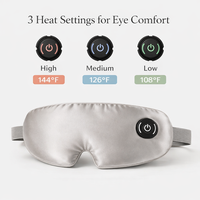 Máscara Ocular Calefactable, Compresa Ocular Cálida Inalámbrica para Ojos Secos, Bloqueo de Luz, Batería de 1000 mAh y Funda Lavable para Hombres y Mujeres