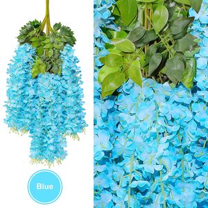 Fleurs artificielles de glycine, bouquet en soie blanche, 30cm-190cm, décorations de plafond pour mariage, accessoires d'extérieur pour la maison - Product Image 3