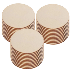 Círculos de artesanía de madera redondos sin terminar, <span class=keywords><strong>recortes</strong></span> de madera, ornamento de Navidad Natural, decoraciones de madera, letras decorativas para el hogar, Europa - Product Image 4