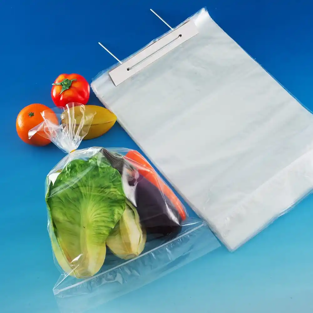 स्पष्ट Polybags सीपीपी विकेट प्लास्टिक पैकेजिंग पाली बैग सब्जियों के लिए सलाद