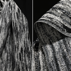 2025 grosir musim gugur musim dingin abstrak garis gelap titik gaya populer rok gaun kain jacquard poliester brokat - Product Image 1