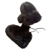 Gants en fourrure de renard anti-vent, épais et chauds pour l'hiver, avec cordon de suspension et doigts libres, un incontournable pour la protection contre le froid en extérieur