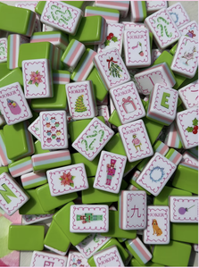 Nuevo Juego de Fichas de Mahjong Personalizadas MERRY-ISH, Fichas de Mahjong Americanas de Lujo, Entretenimiento de 4 Capas, Fichas de Mahjong Navideñas - Product Image 4
