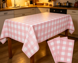 DAMAI Pink Checkered <b>Rectangle</b> <b>Tablecloth</b> for Birthday Party Decorations Party <b>Tablecloth</b> In Stock - Product Image 2